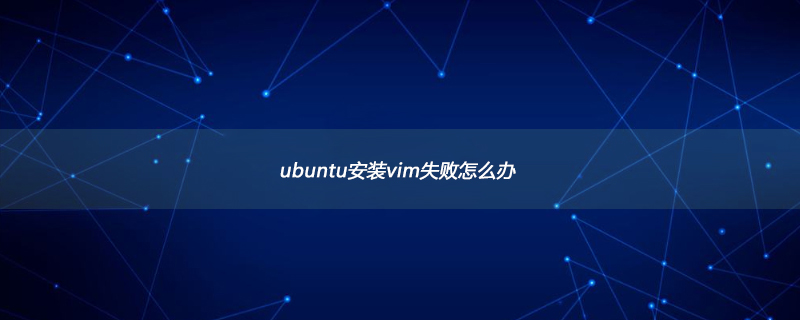 ubuntu安装vim失败怎么办