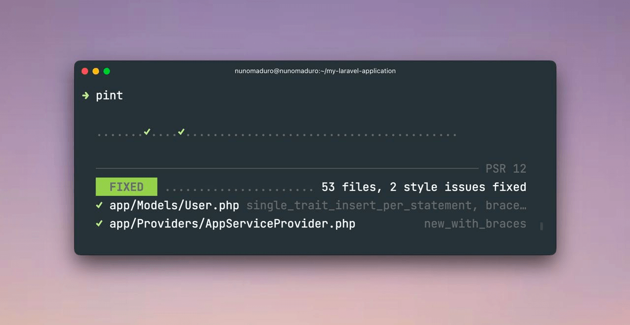 分享一个Laravel编码格式化工具:Laravel Pint