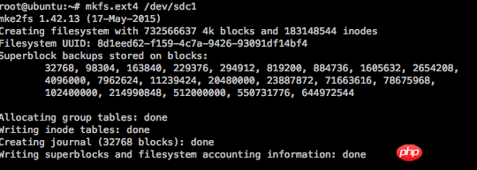 linux之Ubuntu挂载3T硬盘或大于2T磁盘