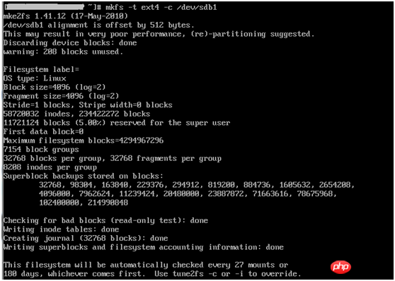 linux 新添加的硬盘格式化并挂载到目录下