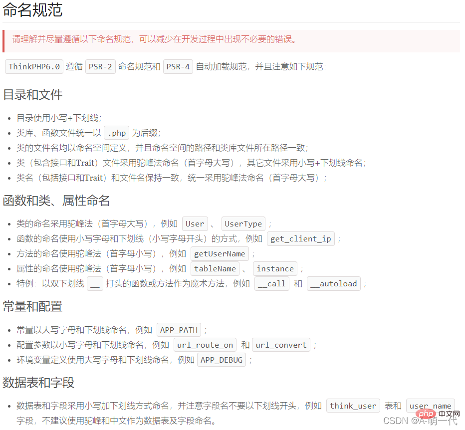 ThinkPHP6.0入门知识点汇总