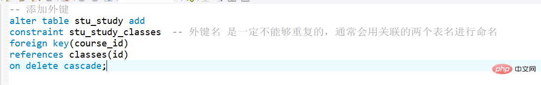 mysql外键是什么