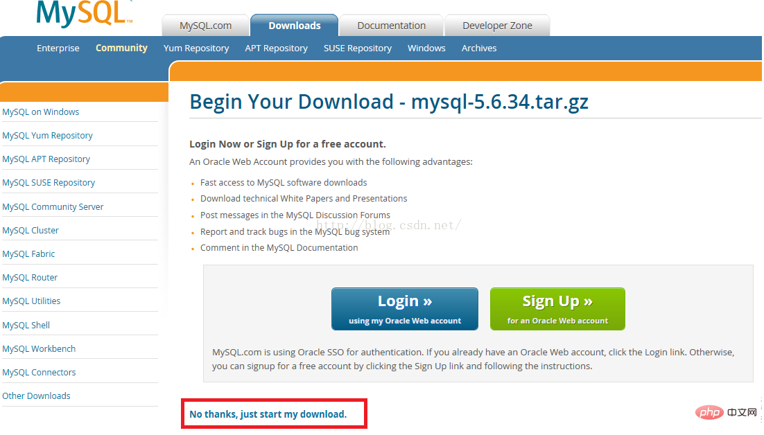 mysql官网如何下载源码包?