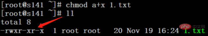 chmod a+x 1.txt