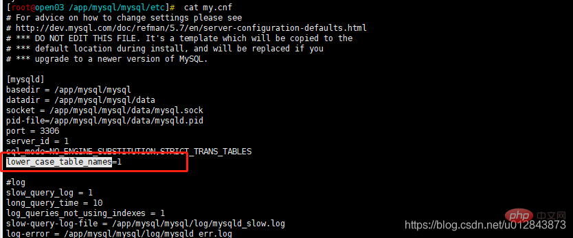 Linux下mysql怎么设置表名?