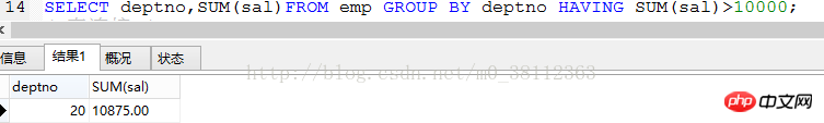 MySQL查询语句之复杂查询