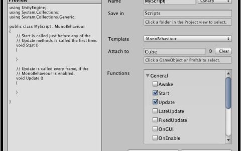 Unity实现脚本插件[Script Create Dialog]图文详解