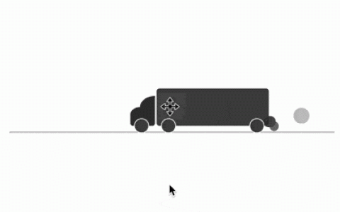 如何使用CSS实现货车loader的效果