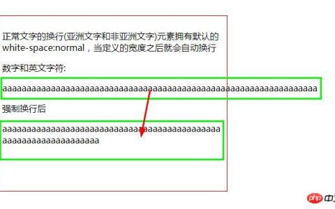 css如何控制文字换行方式？（代码示例）
