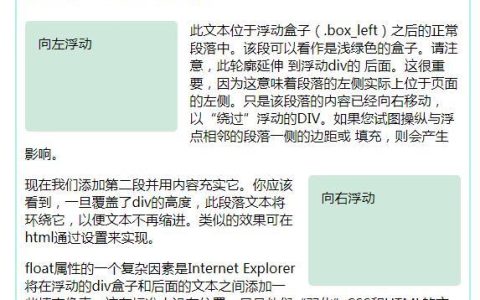 使用float（浮动）如何布局？浮动布局的示例