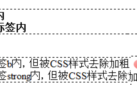 CSS去掉b加粗和strong加粗标签样式