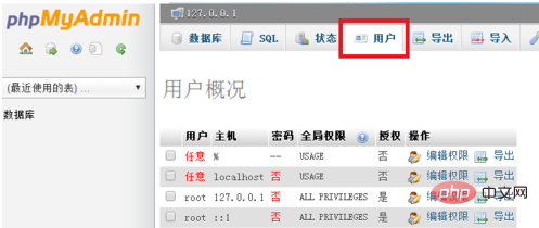 phpmyadmin怎么修改密码
