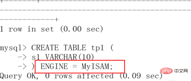mysql怎么指定存储引擎？