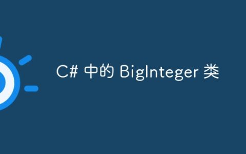 C# 中的 BigInteger 类
