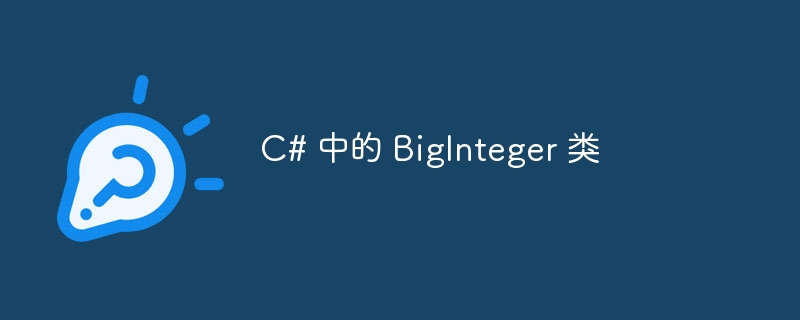c# 中的 biginteger 类