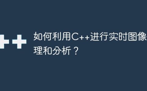 如何利用C++进行实时图像处理和分析？