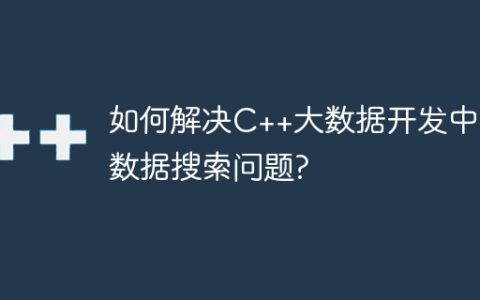 如何解决C++大数据开发中的数据搜索问题?