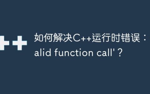 如何解决C++运行时错误：'invalid function call'？