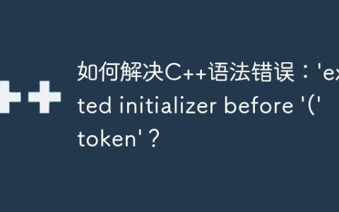 如何解决C++语法错误：'expected initializer before '(' token'？