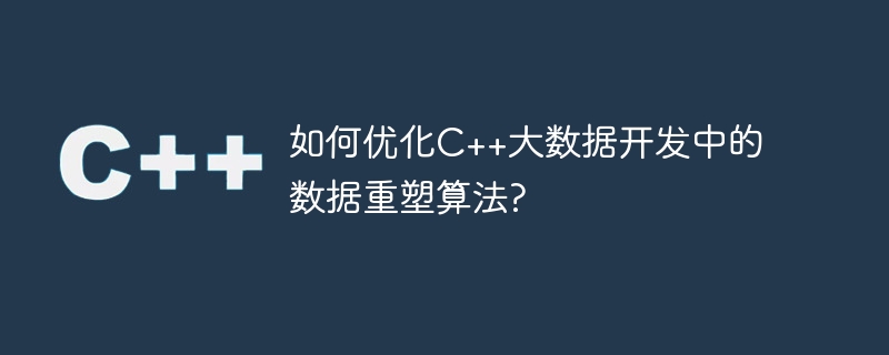如何优化c++大数据开发中的数据重塑算法?