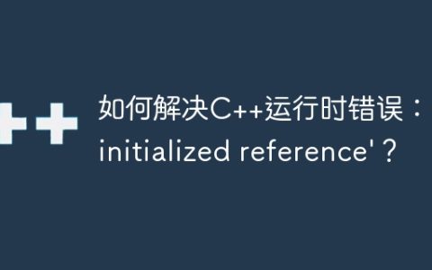 如何解决C++运行时错误：'uninitialized reference'？