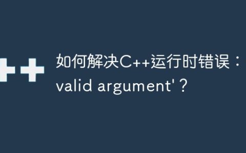 如何解决C++运行时错误：'invalid argument'？