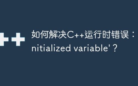 如何解决C++运行时错误：’uninitialized variable’？