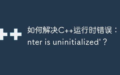 如何解决C++运行时错误：'pointer is uninitialized'？