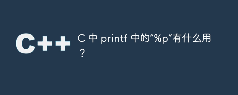 c 中 printf 中的“%p”有什么用?