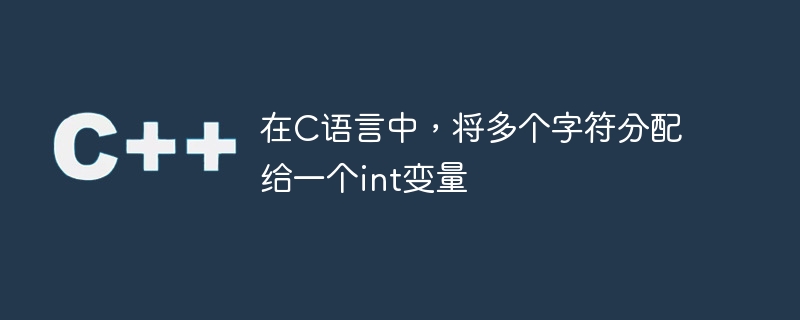 在c语言中,将多个字符分配给一个int变量