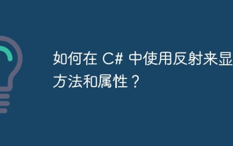 如何在 C# 中使用反射来显示方法和属性？