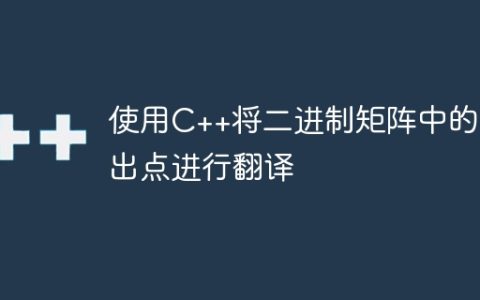 使用C++将二进制矩阵中的退出点进行翻译