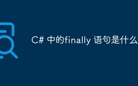 C# 中的finally 语句是什么？