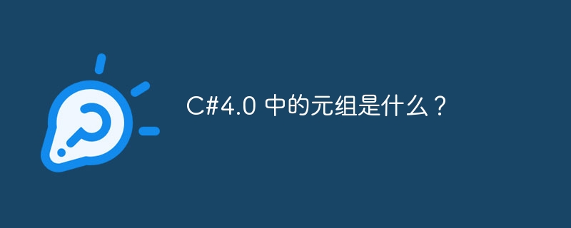 c#4.0 中的元组是什么?