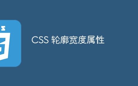 CSS 轮廓宽度属性