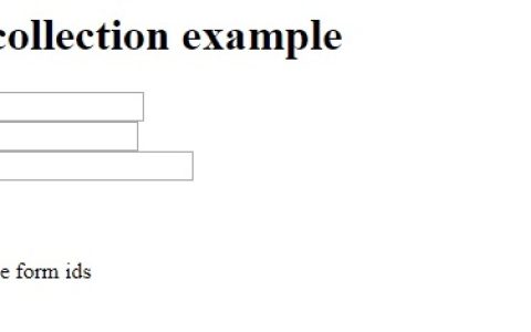 HTML DOM表单集合