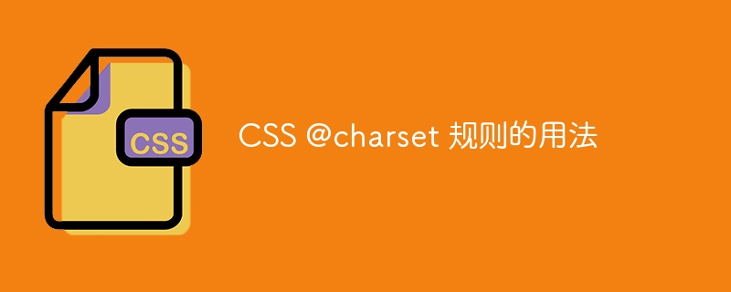 css @charset 规则的用法