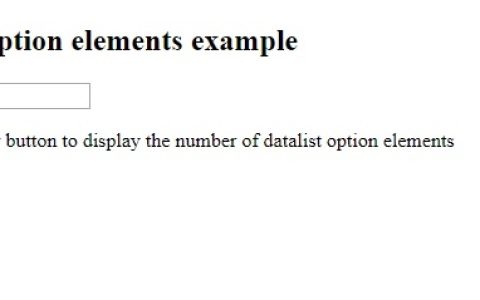 HTML DOM Datalist options Collection 的中文翻译是 “HTML DOM 数据列表选项集合”