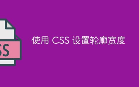 使用 CSS 设置轮廓宽度