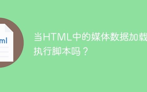 当HTML中的媒体数据加载时执行脚本吗？