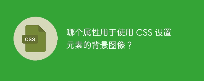 哪个属性用于使用 css 设置元素的背景图像?
