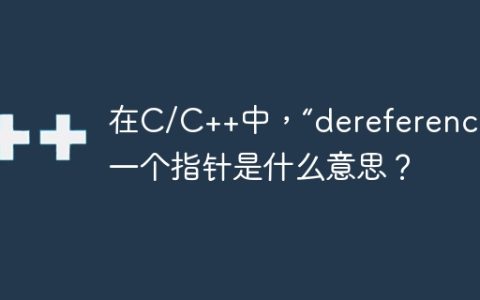 在C/C++中，“dereferencing”一个指针是什么意思？