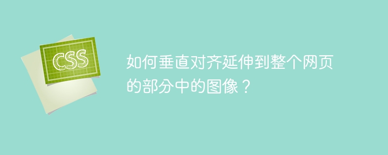 如何垂直对齐延伸到整个网页的部分中的图像?