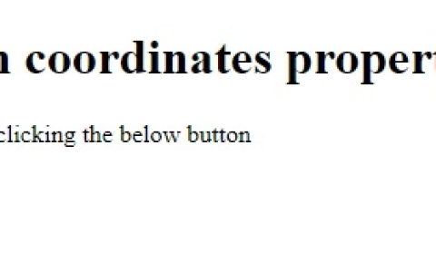 HTML DOM Geolocation coordinates属性
