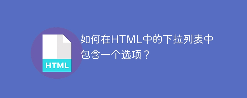 如何在html中的下拉列表中包含一个选项?