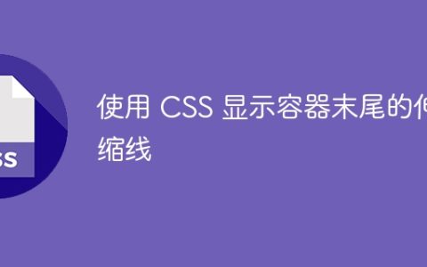 使用 CSS 显示容器末尾的伸缩线