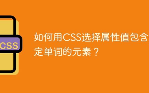 如何用CSS选择属性值包含指定单词的元素？