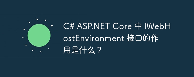 c# asp.net core 中 iwebhostenvironment 接口的作用是什么?