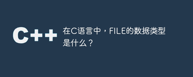在c语言中，file的数据类型是什么？