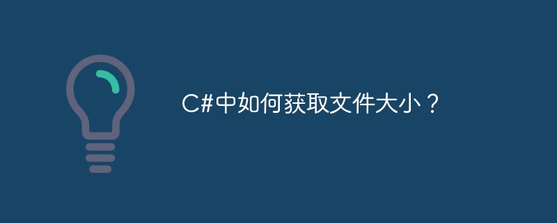 c#中如何获取文件大小?